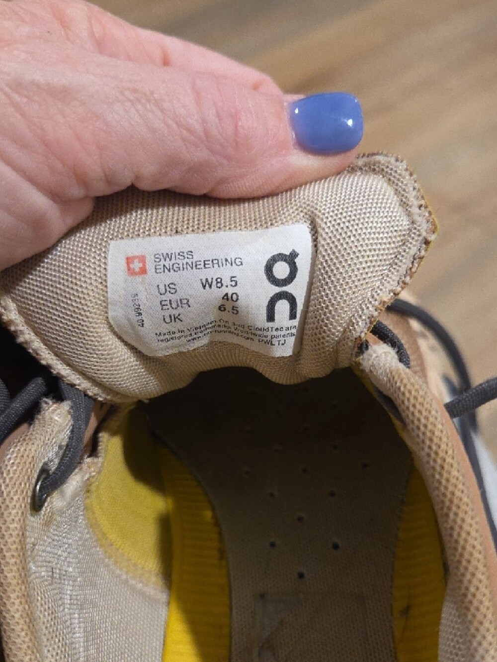 On Running Women's Brown Mesh Athletic Shoes with Yellow Accents - Picture 2 of 7